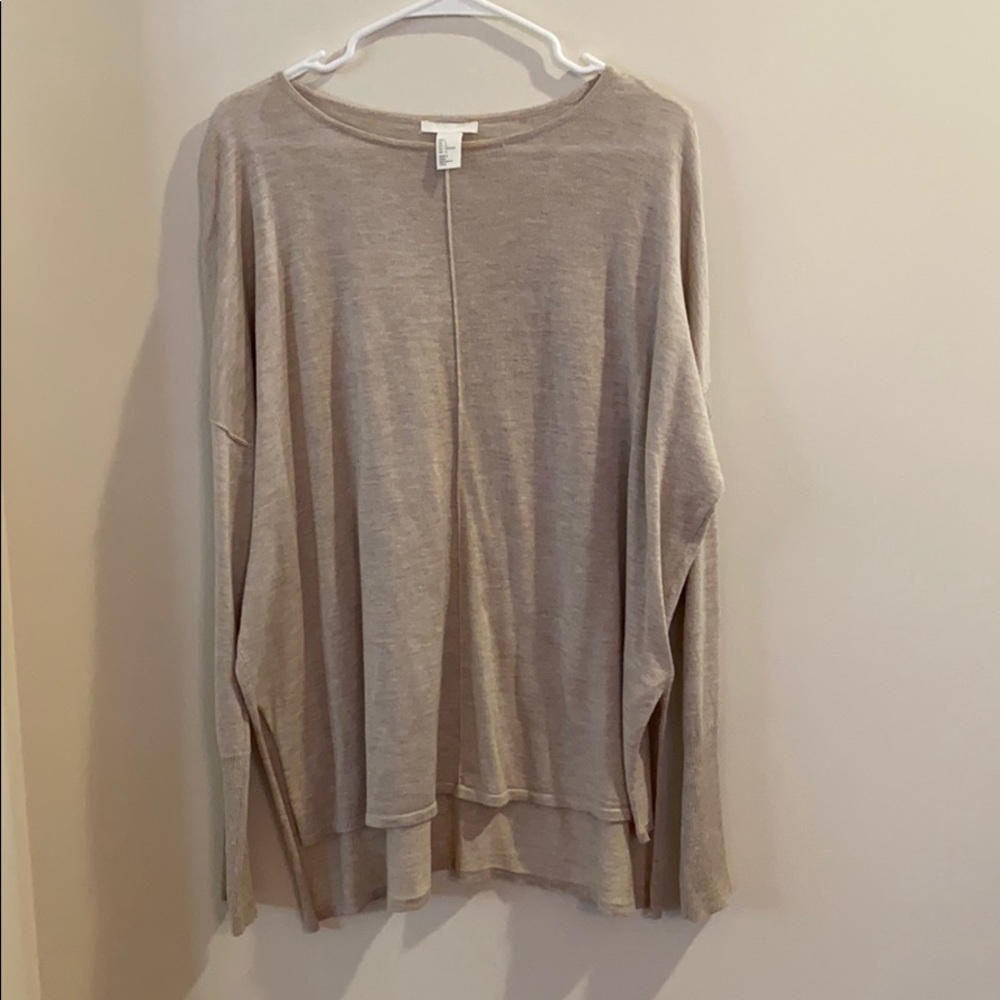 H&M Size Large Beige Top